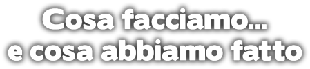 Cosa facciamo...e cosa abbiamo fatto